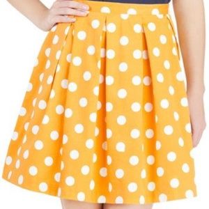 ModCloth See You Round Skirt in Yellow